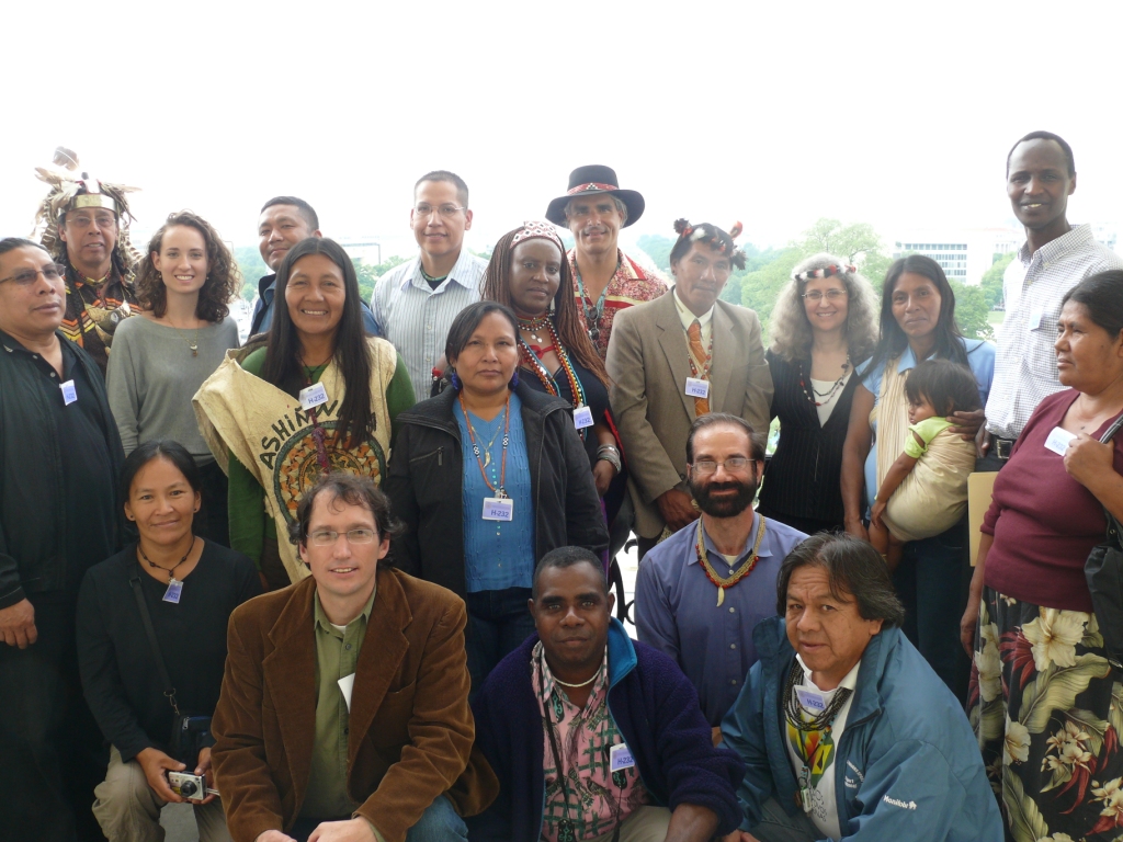 Indigenous On Speaker Nancy Pelosi's U.S. Capitol Balcony - copyright Save America's Forests